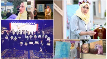 الفنانة التشكيلية أماني غيث تميزت بإبداعها في ملتقى ربيع تنومة الدولي للفنون البصرية 2025.