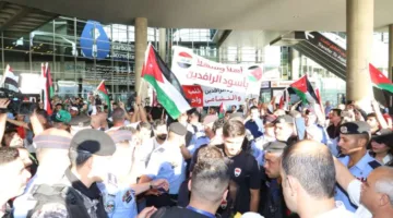 استقبال حماسي للمنتخب العراقي في مطار الملكة علياء الأردني