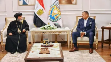 أسقف جنوب سيناء يبارك المحافظ بمناسبة العيد ويشدد على أهمية الوحدة الوطنية (صور)