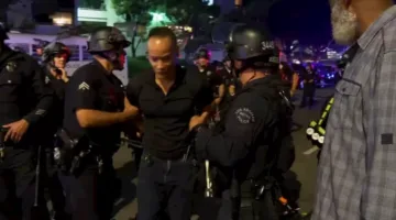أمريكا: إصابة اثنين من الضباط واعتقال 203 محتجين في لوس أنجلوس