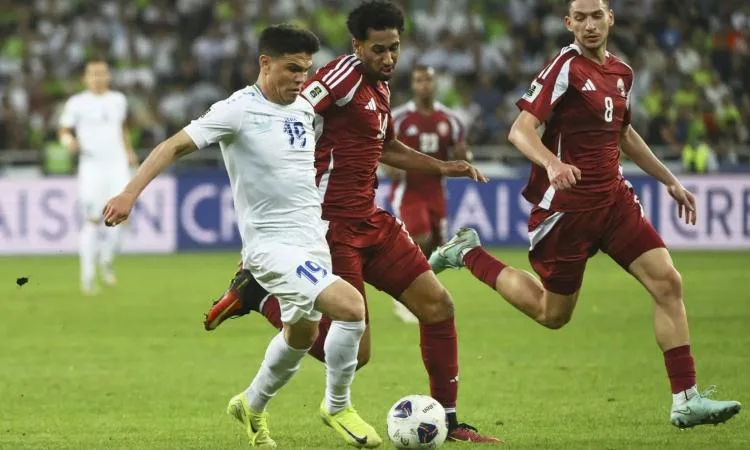 أوزبكستان تحقق انتصارًا على قطر بثلاثة أهداف. أوزبكستان تحقق انتصارًا على قطر بثلاثة أهداف.