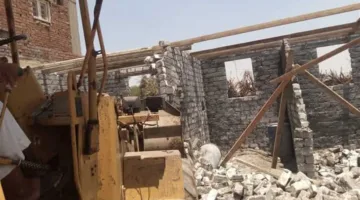 إزالة إنشادات غير قانونية على أراضٍ زراعية في الشرقية