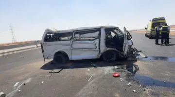 إصابة 19 فردًا جراء انقلاب ميكروباص بالقرب من مطار سفنكس في أكتوبر