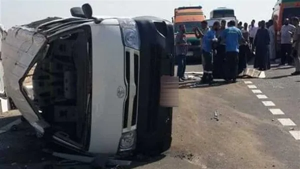 إصابة 7 مشرفين في حادث انقلاب ميكروباص أثناء توجههم لمراكز امتحانات الثانوية في سوهاج إصابة 7 مشرفين في حادث انقلاب ميكروباص أثناء توجههم لمراكز امتحانات الثانوية في سوهاج