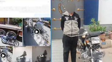 إلقاء القبض على سائق دراجة نارية صدم طفلاً في الغربية