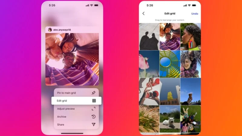 إنستغرام introduces feature to “rearrange posts.” إنستغرام introduces feature to “rearrange posts.”