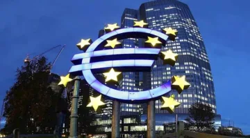البنك المركزي الأوروبي يقلل سعر الفائدة بنسبة 0.25% اليوم للمرة الثامنة.