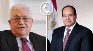 الرئيس السيسي يتلقى مكالمة تهنئة من الرئيس الفلسطيني بمناسبة عيد الـــ.