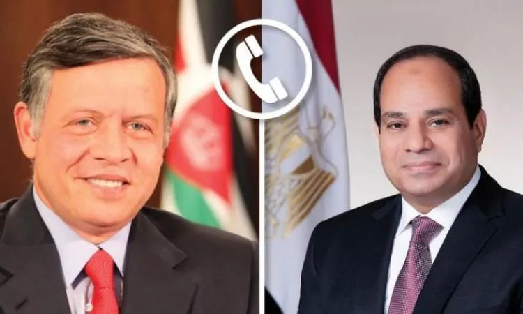 الرئيس السيسي يتلقى مكالمة من ملك الأردن بمناسبة عيد الأضحى الرئيس السيسي يتلقى مكالمة من ملك الأردن بمناسبة عيد الأضحى