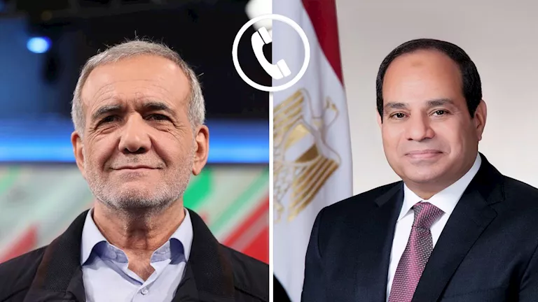 السيسي ورئيس إيران يبرزون أهمية تجنب الانجراف نحو صراع عسكري في المنطقة