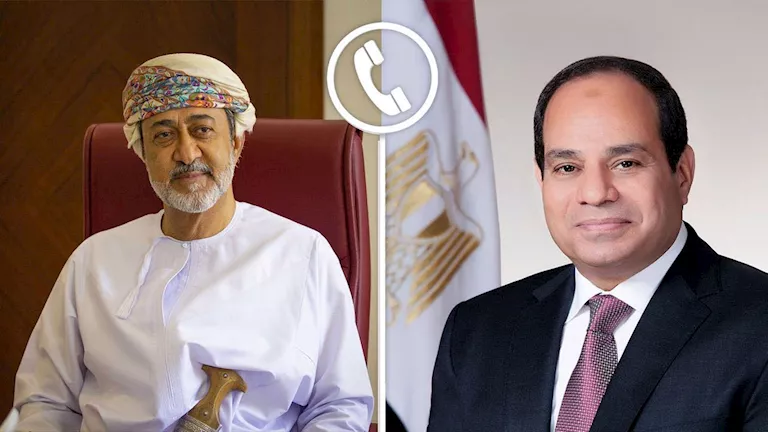 السيسي يتلقى مكالمة تهنئة من سلطان عمان بمناسبة عيد الأضحى المبارك السيسي يتلقى مكالمة تهنئة من سلطان عمان بمناسبة عيد الأضحى المبارك
