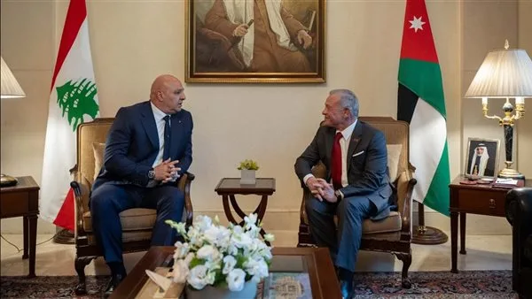 العاهل الأردني ورئيس لبنان يتناولان التحديات الإقليمية وسبل تعزيز التعاون الأمني.. ويشددان على رفض خطط التهجير العاهل الأردني ورئيس لبنان يتناولان التحديات الإقليمية وسبل تعزيز التعاون الأمني.. ويشددان على رفض خطط التهجير