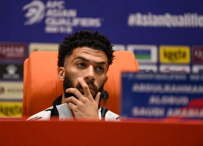 العبود: أعد الجماهير بالقتال ضد أستراليا في مباراة الأخضر العبود: أعد الجماهير بالقتال ضد أستراليا في مباراة الأخضر