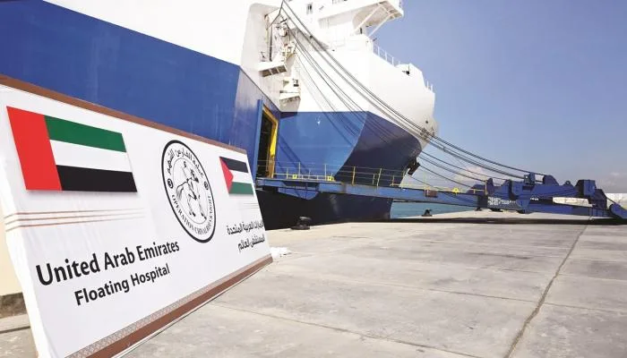 المستشفى الإماراتي العائم في العريش يقيم احتفالاً للمرضى والمرافقين بمناسبة عيد الأضحى المبارك المستشفى الإماراتي العائم في العريش يقيم احتفالاً للمرضى والمرافقين بمناسبة عيد الأضحى المبارك