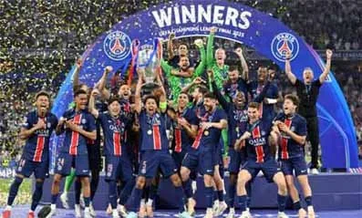باريس سان جيرمان يحقق فوزاً ساحقاً على إنتر ميلان 5-0 ويفوز بلقب دوري أبطال أوروبا لأول مرة في تاريخه