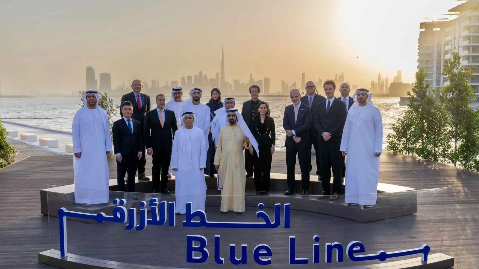بدء إنشاء أول محطة ضمن الخط الأزرق لمترو دبي بدء إنشاء أول محطة ضمن الخط الأزرق لمترو دبي