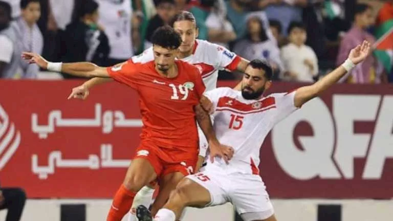بمشاركة وسام أبو علي، منتخب فلسطين يتعثر في الوصول إلى كأس العالم 2026. بمشاركة وسام أبو علي، منتخب فلسطين يتعثر في الوصول إلى كأس العالم 2026.