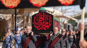 بمناسبة ذكرى استشهاده.. العتبة العسكرية المقدسة تُنظم مراسم تشييع رمزية للإمام الباقر عليه السلام (صور)