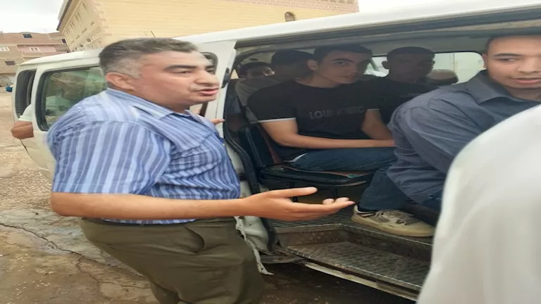 تأمين حافلات لنقل طلاب الثانوية العامة إلى مراكز الامتحانات البعيدة في شبين القنا.
