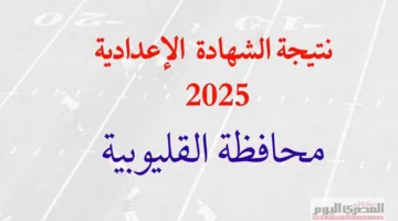 تاريخ صدور نتيجة الصف الثالث الإعدادي 2025 في محافظة القليوبية – الترم الثاني.. رابط رسمي
