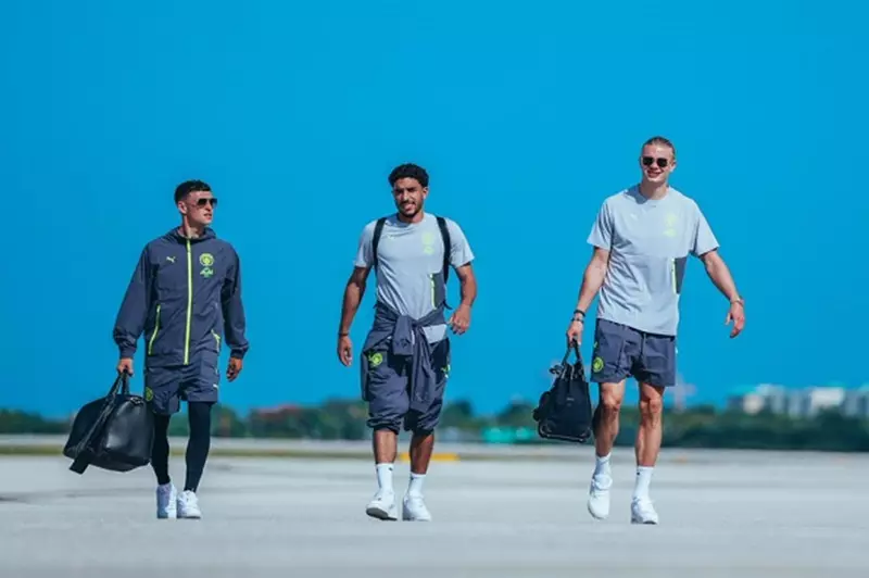 تحضيراً للمشاركة في كأس العالم.. وصول بعثة مانشستر سيتي إلى الولايات المتحدة تحضيراً للمشاركة في كأس العالم.. وصول بعثة مانشستر سيتي إلى الولايات المتحدة