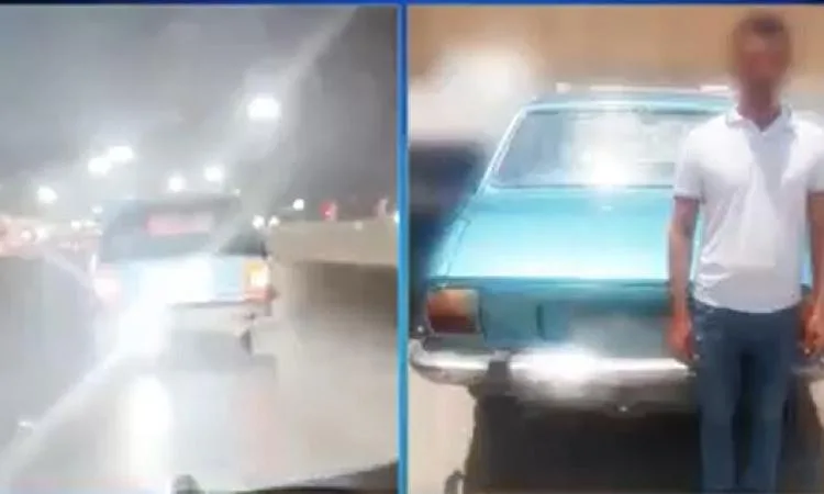 تحقيق في تفاصيل فيديو يُظهر قائد سيارة يضع إشارة خلفية ساطعة تحقيق في تفاصيل فيديو يُظهر قائد سيارة يضع إشارة خلفية ساطعة
