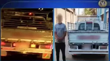 تركيب كشاف مضيء بقوة في سيارته.. الأمن يضبط سائق “ربع نقل” بالدائر