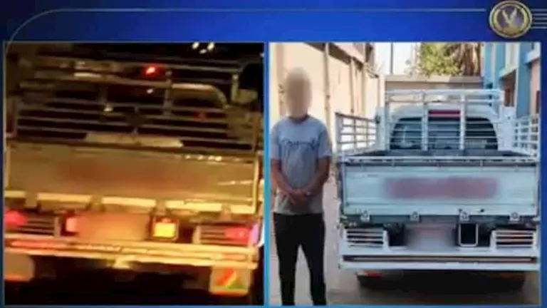 تركيب كشاف مضيء بقوة في سيارته.. الأمن يضبط سائق “ربع نقل” بالدائر تركيب كشاف مضيء بقوة في سيارته.. الأمن يضبط سائق “ربع نقل” بالدائر