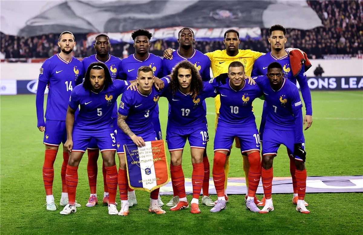 تشكيلة منتخب فرنسا لمواجهة إسبانيا في نصف نهائي دوري الأمم الأوروبية.. تطورات وضع مبابي تشكيلة منتخب فرنسا لمواجهة إسبانيا في نصف نهائي دوري الأمم الأوروبية.. تطورات وضع مبابي