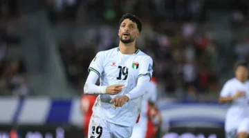 تصفيات مونديال 2026 – وسام أبو علي لاعب أساسي مع منتخب فلسطين أمام عمان