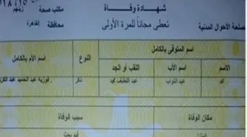 تكاليف الحصول على شهادات الميلاد والوفاة لعام 2025