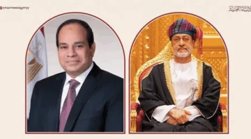 جلالة السلطان العظيم والرئيس المصري يتبادلان التهاني والتبريكات