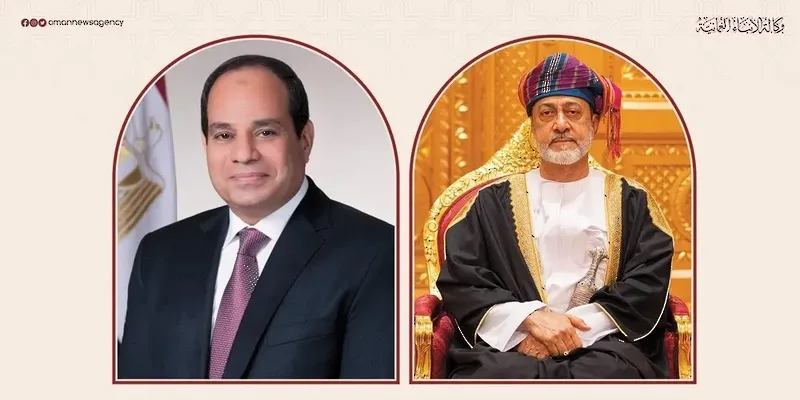 جلالة السلطان العظيم والرئيس المصري يتبادلان التهاني والتبريكات جلالة السلطان العظيم والرئيس المصري يتبادلان التهاني والتبريكات