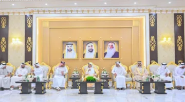حاكم عجمان وولي عهده يواصلان تلقي التهاني بمناسبة عيد الأضحى