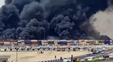 حرائق ودخان كثيف نتيجة هجوم إسرائيلي على منشآت الغاز في إيران
