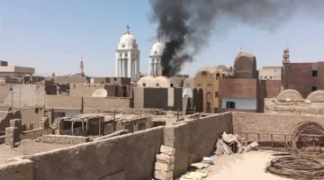 حريق صغير في مخزن كنيسة السيدة العذراء في الأقصر.. وإرسال 3 سيارات إطفاء للموقع