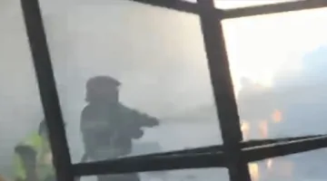 حريق في سوق الفاكهة والخضروات بالنبطية