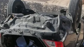 حـادث انقلاب سيارة خاصة بأسرة كاملة في سوهاج