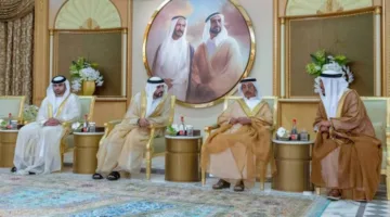 حمدان بن محمد يستقبل المهنئين بمناسبة عيد الأضحى في مجلس زعبيل بدبي.