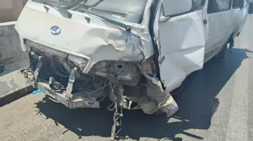 خمسة جرحى في حادث تصادم على طريق 30 يونيو ببورسعيد