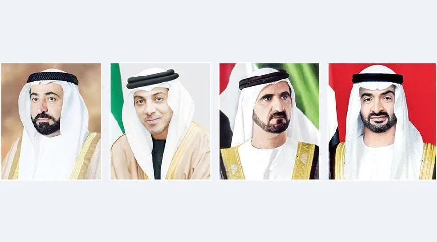 رئيس الدولة ونائباه والسلطان والحكام يباركون للملك الأردني رئيس الدولة ونائباه والسلطان والحكام يباركون للملك الأردني