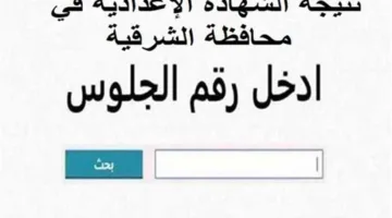 رابط نتائج الصف الإعدادي 2025 في محافظة الشرقية للفصل الدراسي الثاني بعد اعتمادها باستخدام الاسم ورقم الجلوس