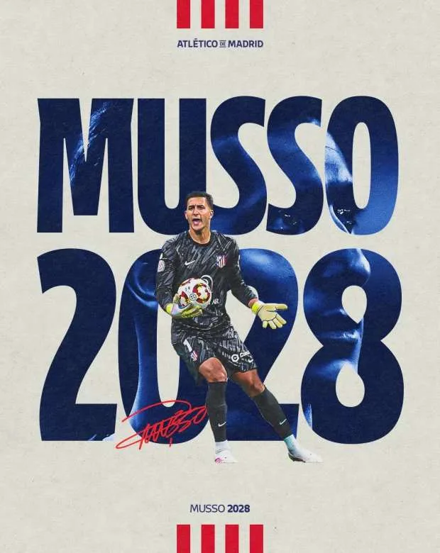 رسمياً.. أتلتيكو مدريد يعلن عن صفقة الحارس الأرجنتيني خوان موسو رسمياً.. أتلتيكو مدريد يعلن عن صفقة الحارس الأرجنتيني خوان موسو