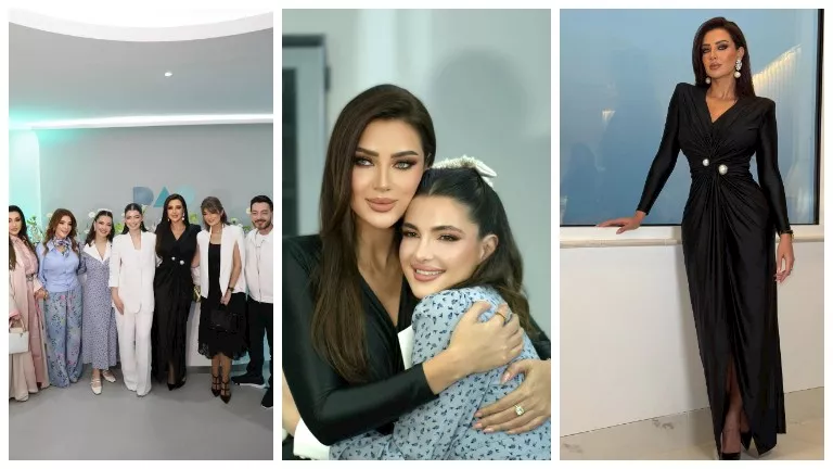 رضوى الشربيني تُرسل تحية لشام الذهبي بمناسبة افتتاح عيادتها الجديدة رضوى الشربيني تُرسل تحية لشام الذهبي بمناسبة افتتاح عيادتها الجديدة