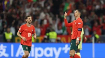 رونالدو يحرز هدف التعادل للبرتغال ضد إسبانيا (فيديو)