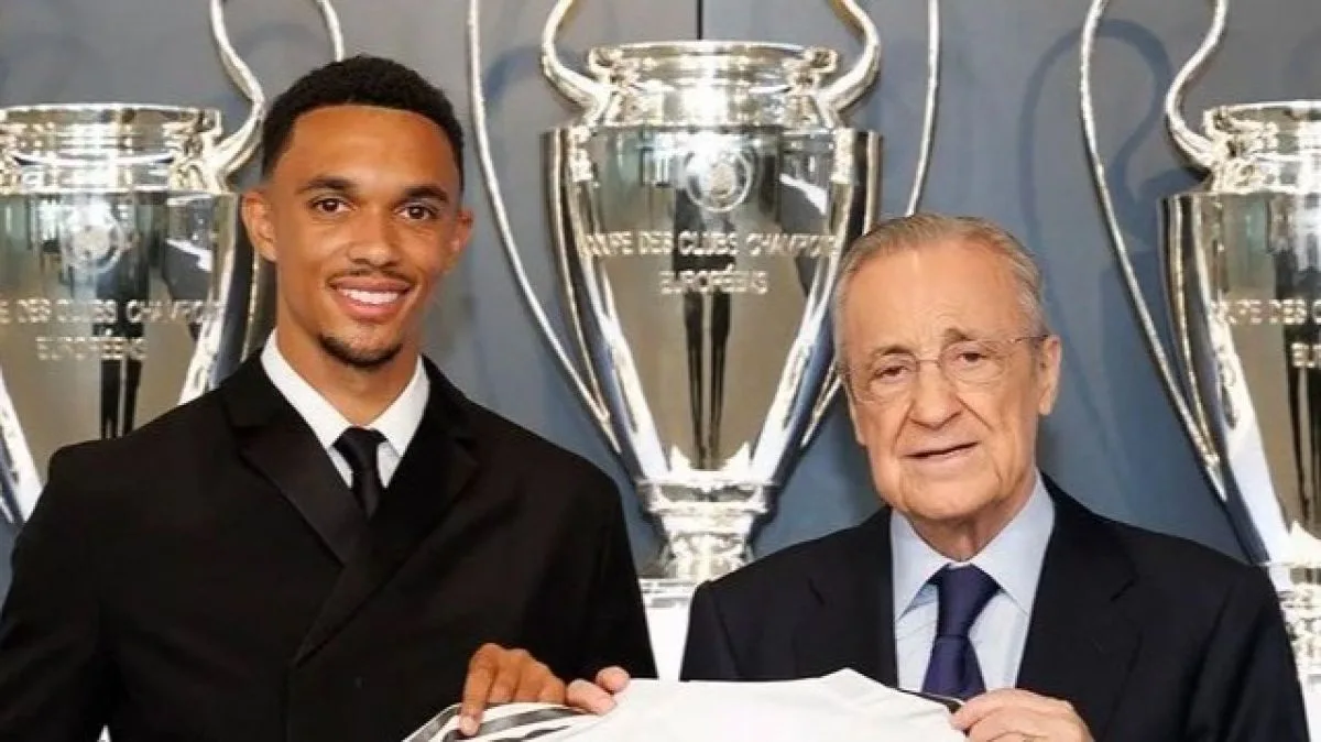 ريال مدريد يعلن عن Trent Alexander-Arnold أمام الإعلام بعد توقيع عقد حتى عام 2031 ريال مدريد يعلن عن Trent Alexander-Arnold أمام الإعلام بعد توقيع عقد حتى عام 2031