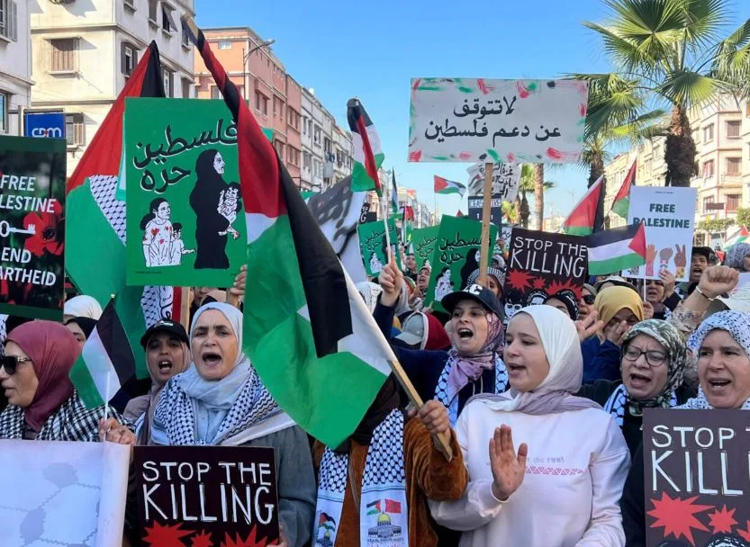 لن نغفل عن غزة الأقصى.. احتجاجات في المغرب ضد العدوان الإسرائيلي لن نغفل عن غزة الأقصى.. احتجاجات في المغرب ضد العدوان الإسرائيلي
