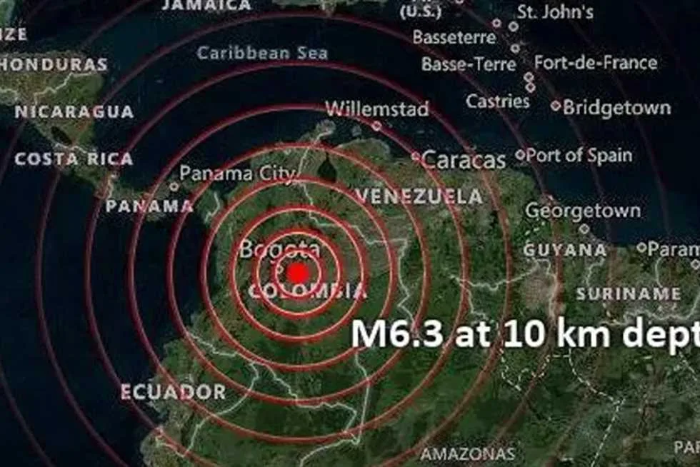 زلزال بقوة 6.3 درجات يسبب هروباً جماعياً من المنازل ونداءات استغاثة في كولومبيا زلزال بقوة 6.3 درجات يسبب هروباً جماعياً من المنازل ونداءات استغاثة في كولومبيا
