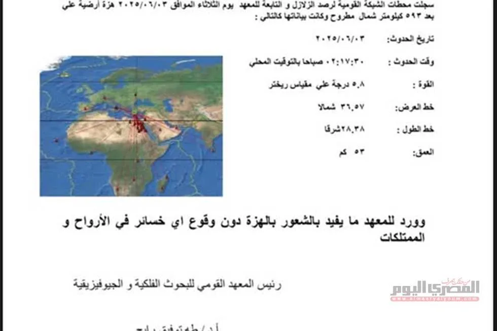 زلزال مصر: ما هو سر التوقيت الثاني صباحًا في لحظة حدوث الزلزال؟
