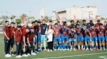 سفيرة أمريكا تشارك في بطولة خوفو للشباب لتأييد منتخب بلدها ضد كولومبيا